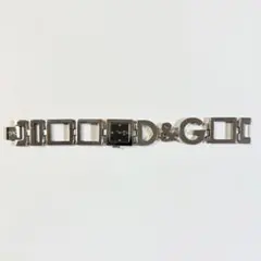 ドルチェ＆ガッバーナ☆シルバー　ステンレススチール　ロゴブレスレットウォッチ
