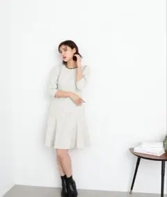 JILLSTUART ツイードワンピースドレス アイボリー S ジルスチュアート