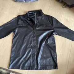 ブラック合成皮革ジャケット