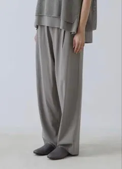 今期evam eva コットンワイドパンツ Ｍグレー ¥28,600