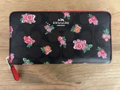 COACH 長財布 シグネチャー フローラルプリント　花柄　ショッパー付きのサムネイル