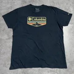 Columbia Tシャツ レトログラフィック 山ロゴ ネイビー XXL