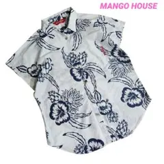 沖縄 MANGO HOUSE フレンチスリーブ 総柄 アロハシャツ 85647のサムネイル