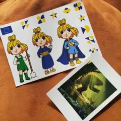 大阪・関西万博　EU ピンバッジ　エウロパちゃん　マグネット式　欧州連合 レア！】2025年大阪・関西万博 欧州連合 マスコット エウロパ
