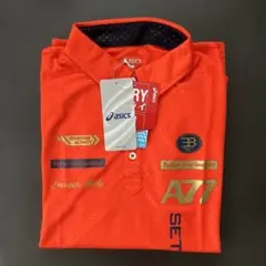 新品　タグ付　アシックス ボタンダウンシャツ（半袖）　L