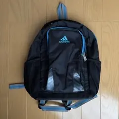 adidas アディダス　リュック　黒×青　小さめ　キッズサイズ