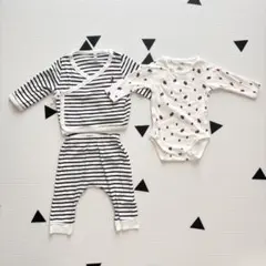 プチバトー ベビー3点セット 6mサイズ