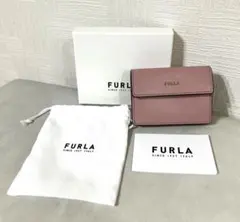 FURLA 三つ折り財布 ピンク 専用袋付き