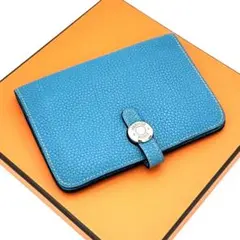 HERMES エルメス ドゴン コンパクト 二つ折り財布 ブルージーン 人気のサムネイル