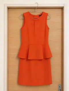 【美品】H&M ノースリーブワンピース オレンジ