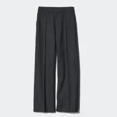 UNIQLO ブラッシュドジャージーワイドパンツ グレー S