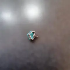 天然ターコイズネックレスチャームk18wg