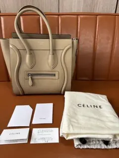 美品★CÉLINE ラゲージ　マイクロ　グレージュ