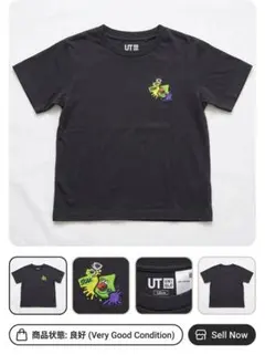 【ユニクロ UT】キッズ スプラトゥーン3 コラボ Tシャツ ブラック