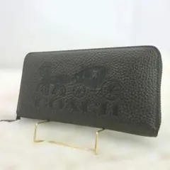☆コーチ COACH 長財布ウォレット☆ブラック ホース＆キャリッジ柄 