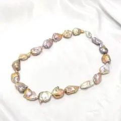 大粒！淡水パールネックレス オイスターバロック 真珠 レディース アクセサリー