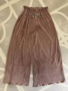 アプレレクール プリーツワイドパンツ ピンク