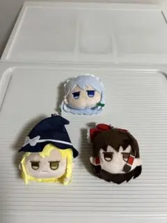 東方Project フェイスぬいぐるみキーホルダー 霊夢 、魔理沙、咲夜