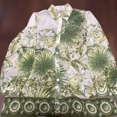 昭和レトロCASTLEBERRY 透け感シホンフローラル長袖シャツ 9ARのサムネイル