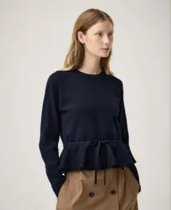 GU ペプラムニットプルオーバーby rokhネイビー L