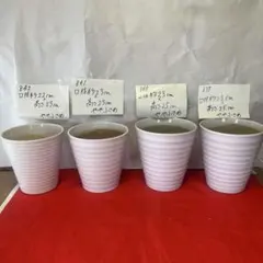 839842 胡蝶蘭が入っていた植木鉢　陶器4個セット