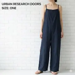 アーバンリサーチドアーズ テンセルリネンキャミサロペット ネイビー Fサイズ