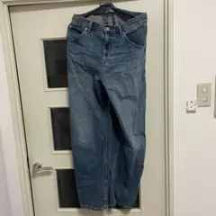 UNIQLO バギーカーブジーンズ 丈長め 27サイズ 67 BLUE