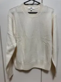 ユニクロ アイボリー クルーネックセーター M