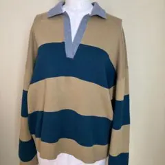 UNIQLOスムースコットンリラックスポロセーター XL