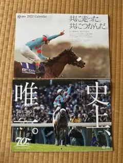 JRA 2023年 2024年　壁掛けカレンダー
