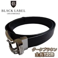 新品タグ付ブラックレーベルクレストブリッジ牛革ベルト焦げ茶クロコ型押し日本製のサムネイル