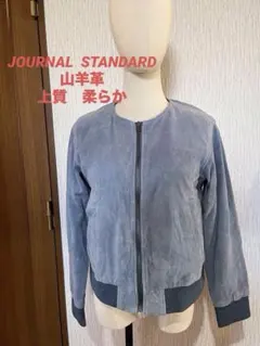 JOURNAL STANDARD 山羊革　柔らかブルゾン　美品❣️ニュアンスカラーのサムネイル