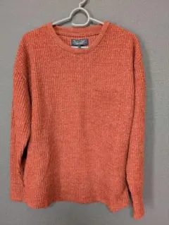 オレンジ色 Lサイズ 長袖カットソー