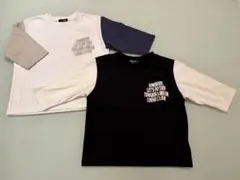 COMME CA ISM 7部袖Tシャツ 2枚セット 110A