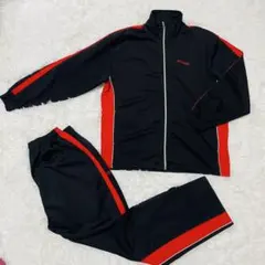 【Kappa】ジャージ上下セット メンズ LLサイズ ブラック×レッド