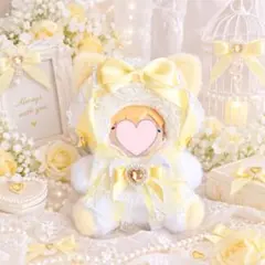 おすわりぬい服 緑ニットねこちゃん 11㎝〜15㎝ ちびぐるみ にじぬい