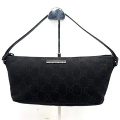 【極美品】グッチ GG ハンドバッグ アクセサリーポーチ キャンバス レザー