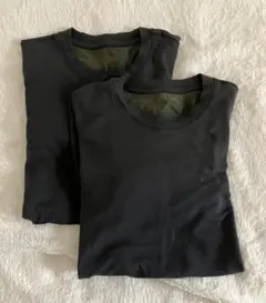 【ユニクロ】　2点セット　ヒートテックエクストラウォーム9分丈　S　ブラック