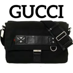 美品　希少　GUCCI グッチ　ショルダーバッグ　シェリーライン　黒　ブラック