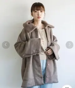 Kastane カスタネ　ハイネックリバボアムートンコート