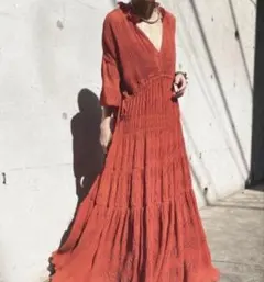 Ameri VINTAGE フレアスリーブ ロングドレス - メルカリ