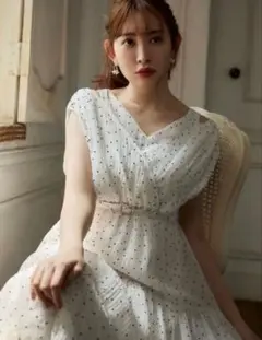Herlipto♡ Tiered Polka-Dot Long Dress - メルカリ