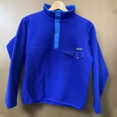 patagonia スナップT シンチラ　フリースXS 青
