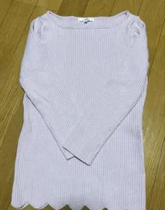 LOUNIE 薄紫 リブニット 38