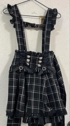 新品タグ付き LIZLISA リズリサ レースアップサスペンダー付スカパン