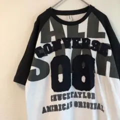 コンバース　アメカジ　定番　人気　渋　ラグラン　Tシャツ　半袖　古着