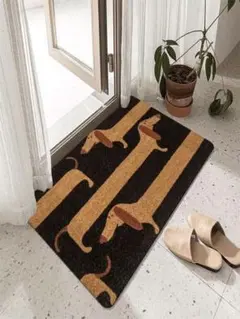 ダックスフンド柄 玄関マット 40×60cm