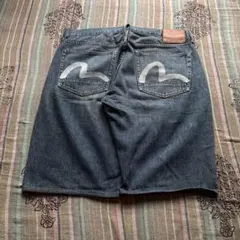 90s EVISU カモメ 極太 ショーツ ハーフパンツ w36
