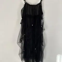 タグ付き✨チュールアシメキャミワンピース　３Ｌ
