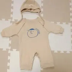 ベビー ロンパース 帽子 セット ベージュ